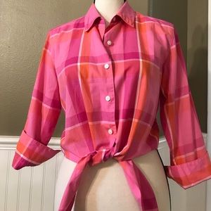 Chic Talbots Petites Front Tie Top